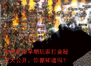 传奇新服早期玩家打金秘诀大公开,你都知道吗? 传奇新服早期玩家打金秘诀大公开,你都知道吗?